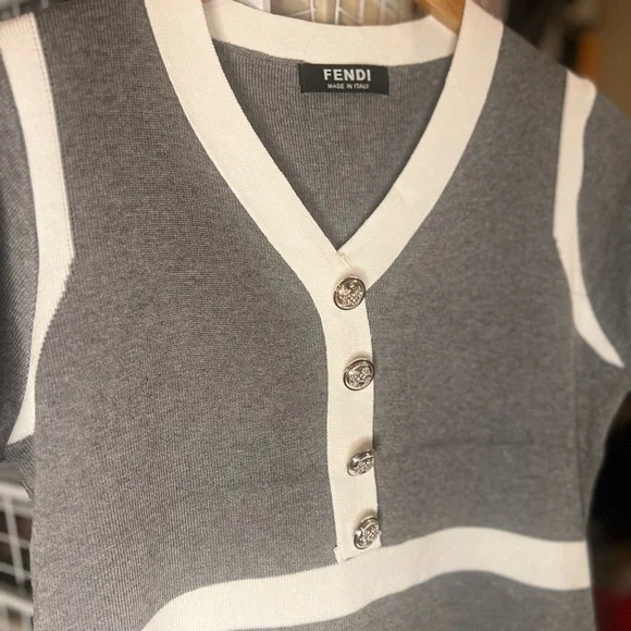 Fendi Knit Wear Short Sleeve Dress - Picture 5 of 10